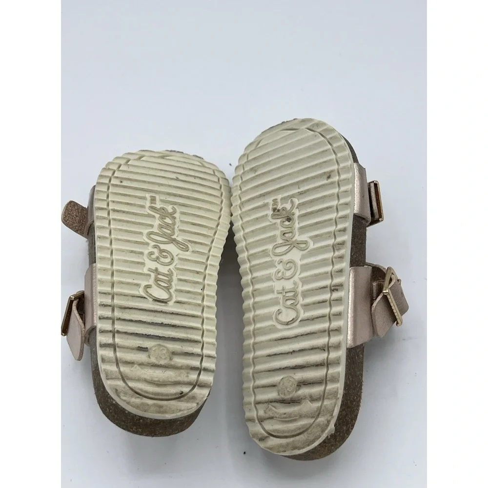 Kids Drew Slip-On Footbed Sandals Cat & Jack Rose Gold size 13